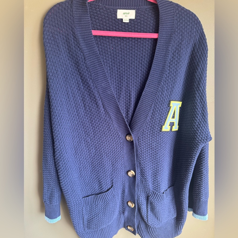 Aerie oversized varsity letter cardigan size medium.
